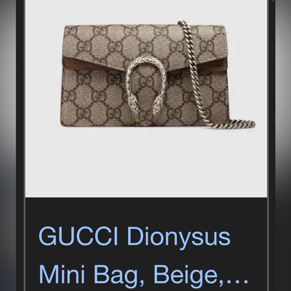 Gucci Dionysus Mini Bag in Beige GG Supreme